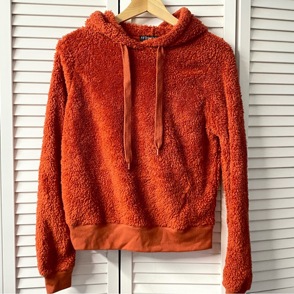 Orange fur hoodie
